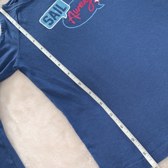 Nautica Cold-Shoulder SAIL Blue Top 6X long sleeve - Picture 10 of 10